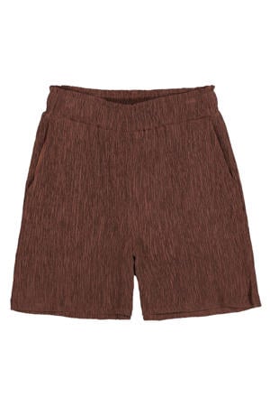 regular waist casual short donkerbruin