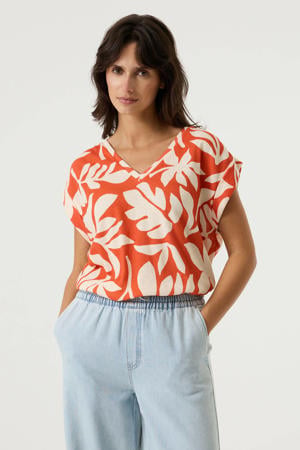 T-shirt koraalrood