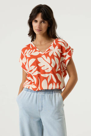T-shirt koraalrood