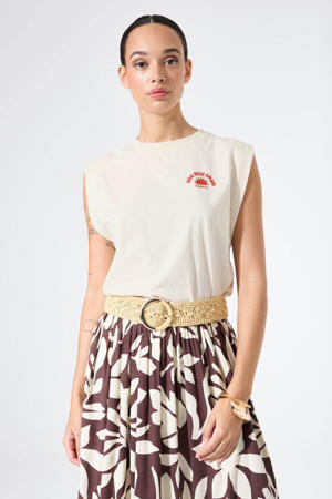 T-shirt met backprint ecru