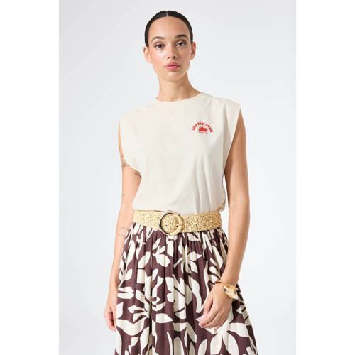 Garcia T-shirt met backprint ecru afbeelding