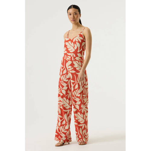 Garcia regular waist gebloemde casual broek oranje afbeelding