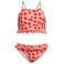 Orange Stars crop bikini met ruches oranje/fuchsia
