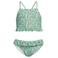 Orange Stars crop bikini met ruches mintgroen/rood