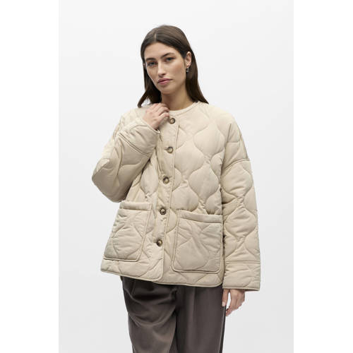 OBJECT outdoor jas quilted ecru afbeelding