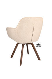 thumbnail: Wehkamp Home Armstoel Viborg Stof Leo 26 Sand Leg Oak Dark Brown 180° Return-system Vive