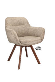 thumbnail: Wehkamp Home Armstoel Viborg Stof Leo 26 Sand Leg Oak Dark Brown 180° Return-system Vive
