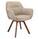 Wehkamp Home Armstoel Viborg Stof Leo 26 Sand Leg Oak Dark Brown 180° Return-system Vive