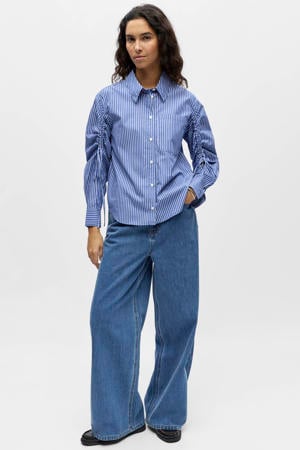 gestreepte blouse blauw
