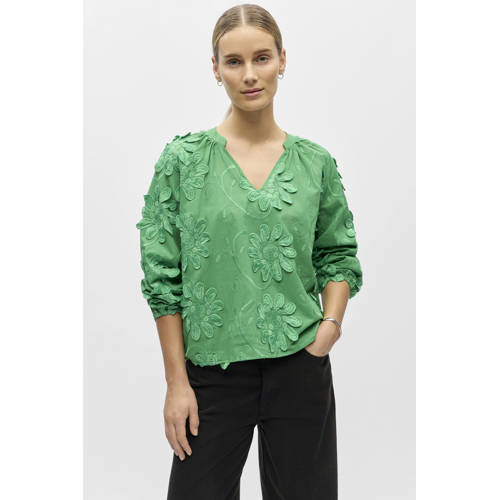 OBJECT gebloemde blousetop groen afbeelding