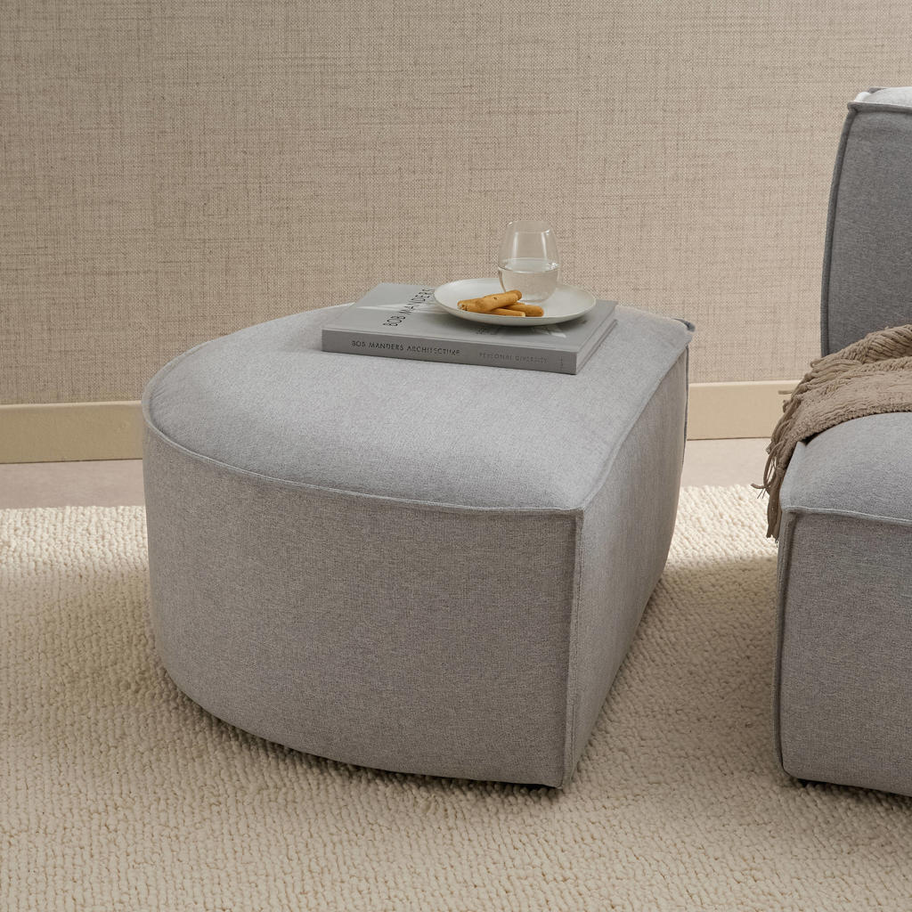 NOUS Living hocker Newton - lichtgrijs