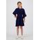 Vingino midi jurk broderie donkerblauw