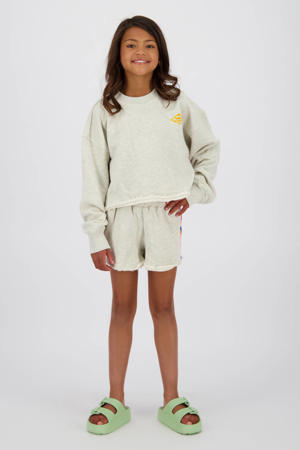 relaxed sweatshort grijs melange
