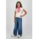 Vingino Cita high waist wide leg jeans dark blue denim