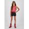 Vingino gestreepte mouwloze top rood