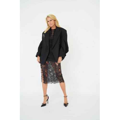 Est'seven X Ellemieke oversized blazer zwart afbeelding