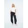 Est'seven X Ellemieke barrel high waist broek zwart