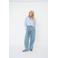 Est'seven X Ellemieke high waist wide leg jeans medium blue denim