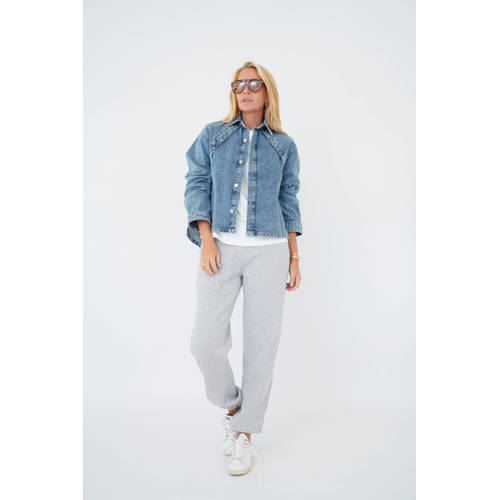 Est'seven X Ellemieke spijkerjas medium blue denim afbeelding