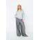 Est'seven X Ellemieke wide leg high waist broek zilver