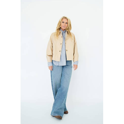 Est'seven X Ellemieke trenchcoat beige afbeelding