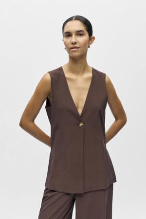 gilet donkerbruin