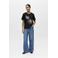 OBJECT gebloemde T-shirt zwart