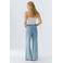 OUI wide leg jeans medium blue denim