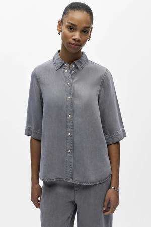 denim blouse