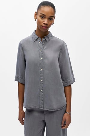 denim blouse
