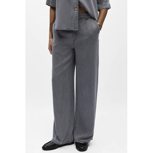 OBJECT denim Wide leg regular waist casual broek afbeelding
