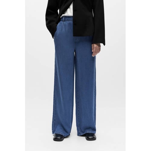 OBJECT denim Wide leg regular waist casual broek afbeelding