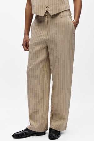 Object OBJLISA WIDE PANT NOOS - Broek - fossil/beige Object OBJLISA WIDE PANT NOOS - Broek - fossil/beige