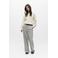 OBJECT Wide leg regular waist pantalon met krijtstreep