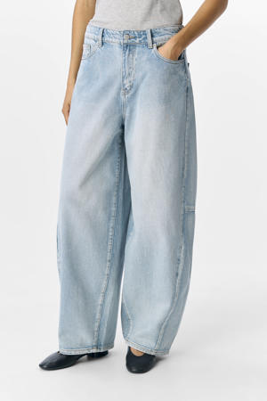 Objmoji barrel jeans light blue denim