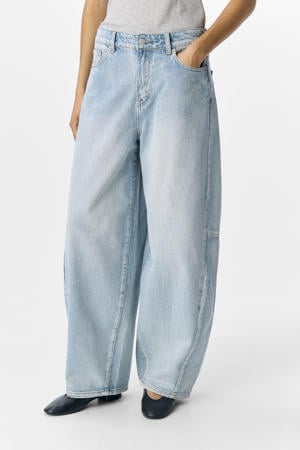 Objmoji barrel jeans light blue denim