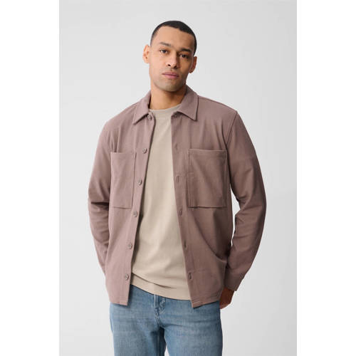 Shoeby overshirt met textuur taupe afbeelding