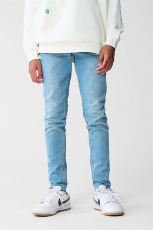 tapered fit jeans light blue denim