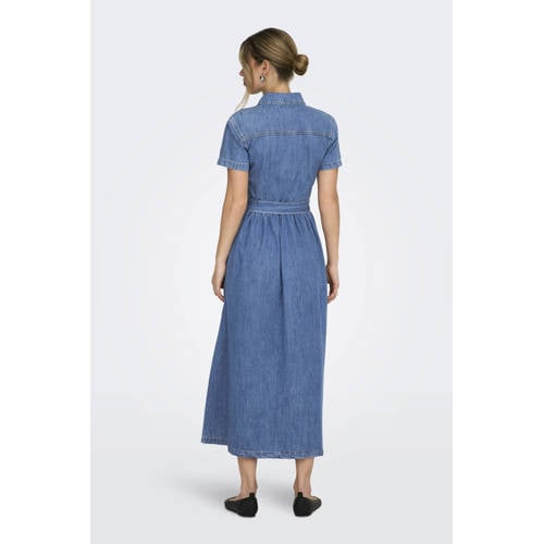 ONLY denim A-lijn jurk medium blue denim afbeelding