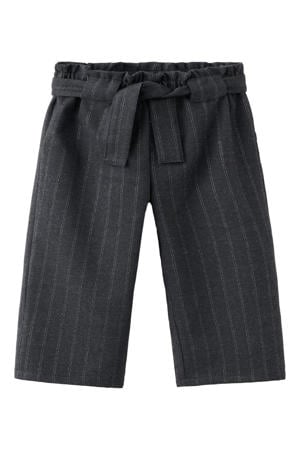 gestreepte casual broek antraciet