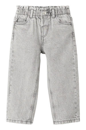 high waist straight leg jeans grey denim