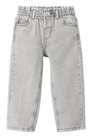 high waist straight leg jeans grey denim