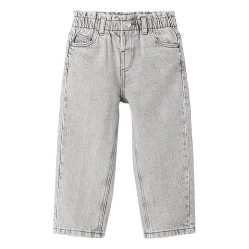 Mango Kids high waist straight leg jeans grey denim afbeelding