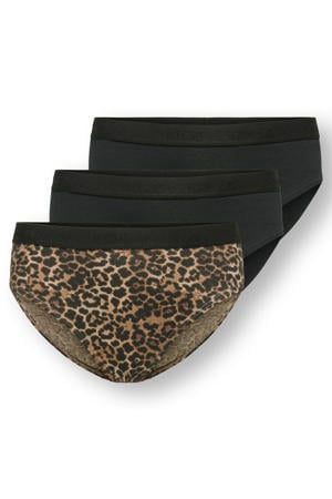 slip - bruin/zwart (set van 3)