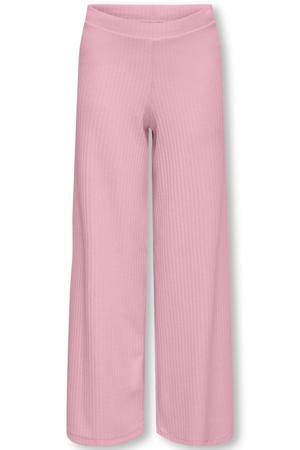 wide leg casual broek roze