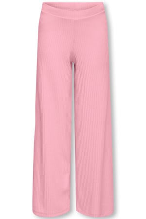 wide leg casual broek roze