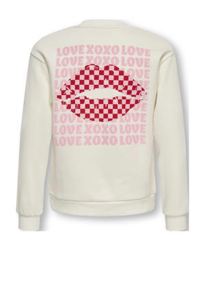sweater met backprint ecru