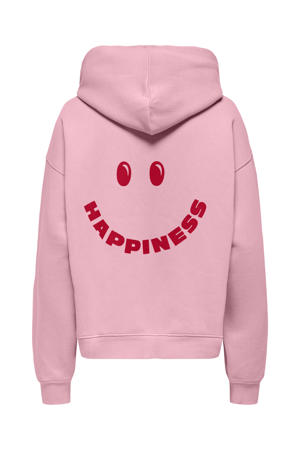 hoodie met backprint roze
