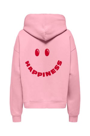 hoodie met backprint roze
