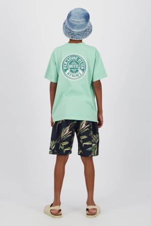 T-shirt met backprint mintgroen